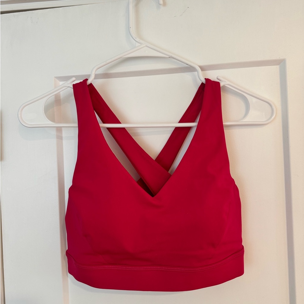 lululemon athletica Red Sports Bra with Crisscross Back